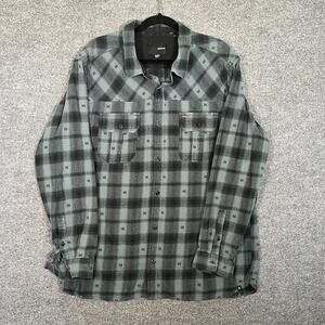 Hurley Shirt Mens‎ 2XL XXL Blue Plaid Flannel Heavy Thick Casual Long Sleeve